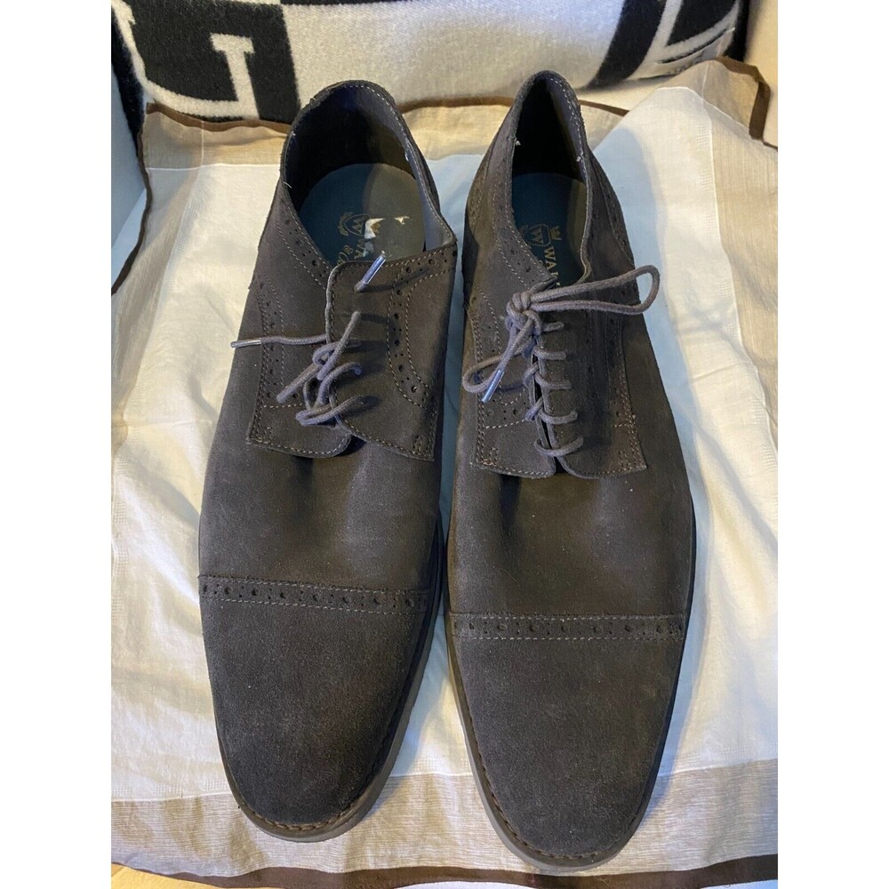 Wallin & Bros. Mens Charcoal Gray Suede Oxfords SZ 14/Excellent